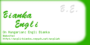 bianka engli business card